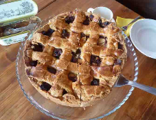 Ook appeltaart is heerlijk bij de high tea van Frederik op stap